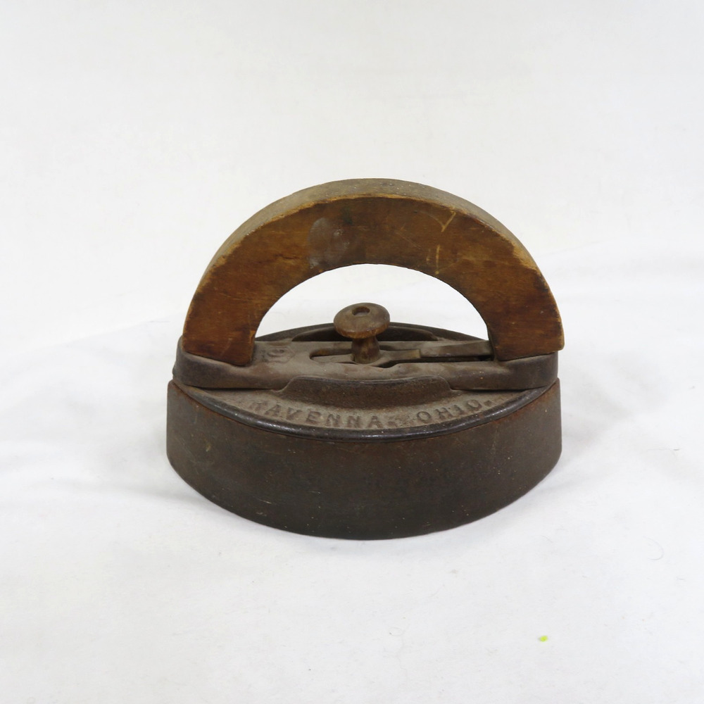 Antique A.C. Williams Sad Iron Clothes Ironing Tool Cast Iron Door-stop Vintage